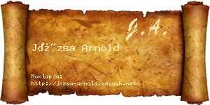 Józsa Arnold névjegykártya