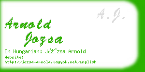 arnold jozsa business card